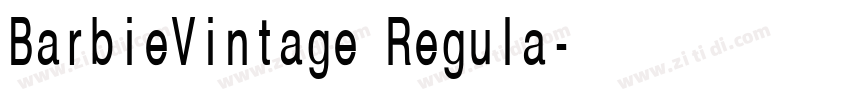BarbieVintage Regula字体转换 BarbieVintage Regula字体转换